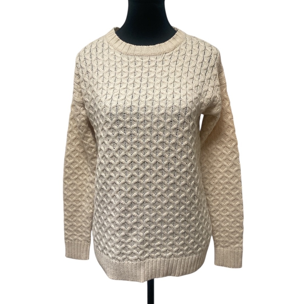 Forever 21 Cream Cable Knit Sweater GUC S